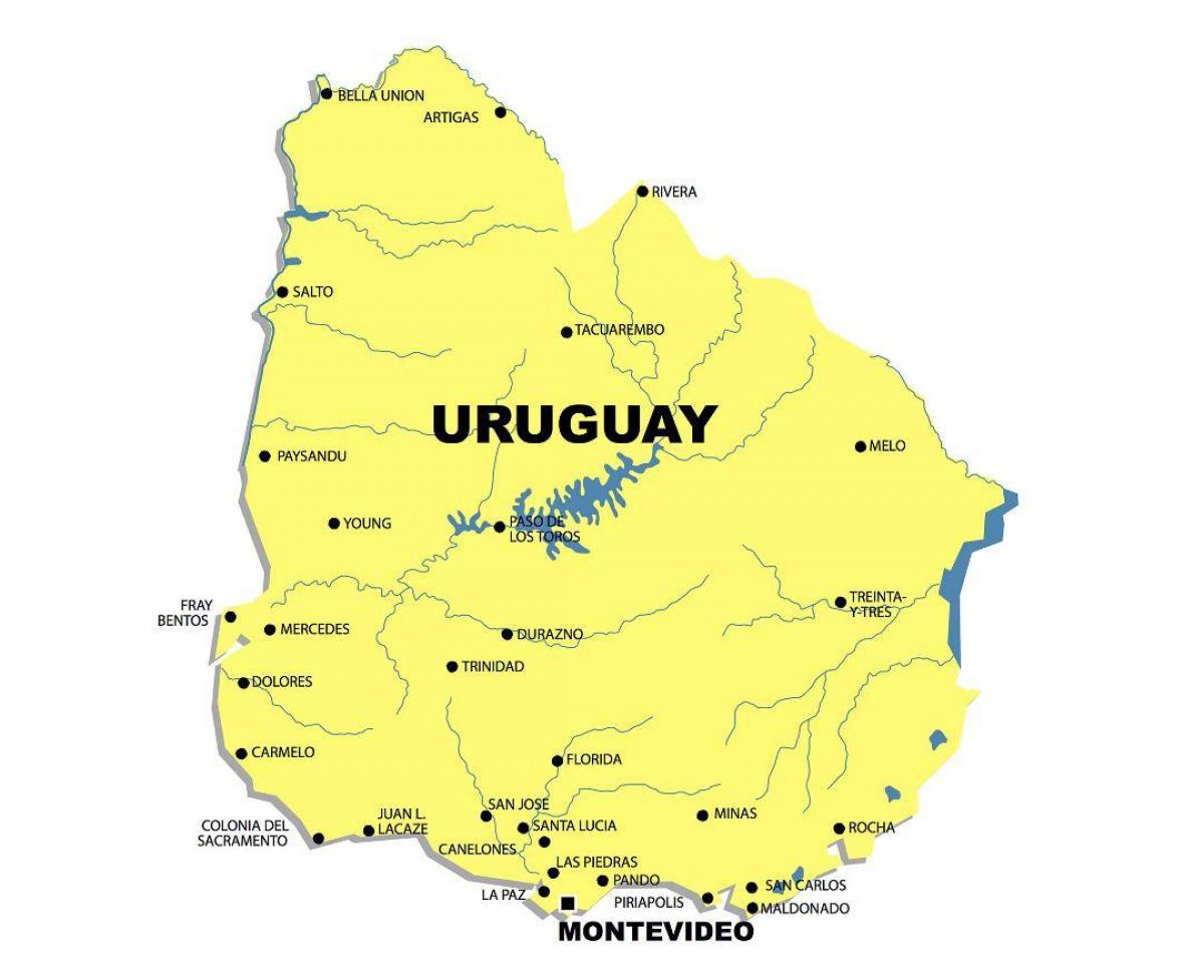 Zemljevid reke Urugvaj