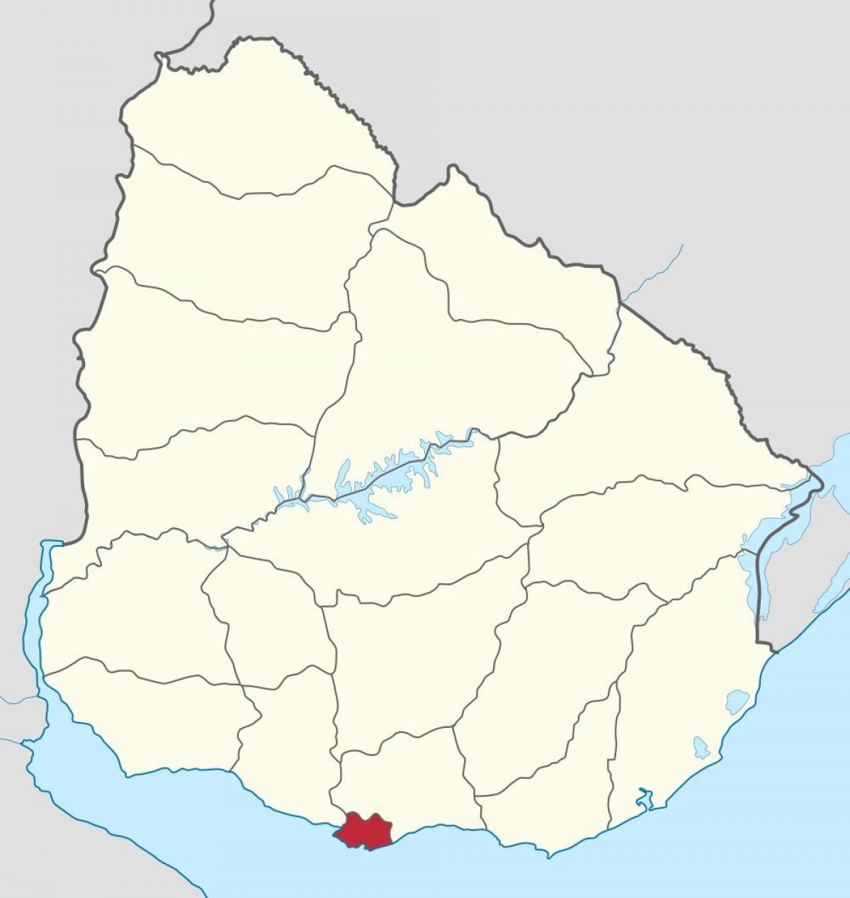 Zemljevid Urugvaj oris