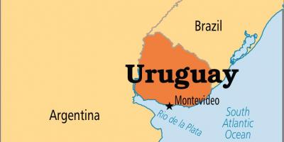 Urugvaj kapitala zemljevid