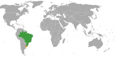 Urugvaj lokacijo na zemljevidu sveta