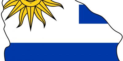 Zemljevid Urugvaj zastavo